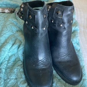Leather boots worn once.